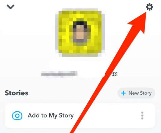 Open settings by tapping the setting icon in the upper-right corner of your profile page.