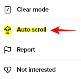 Choose auto scroll option