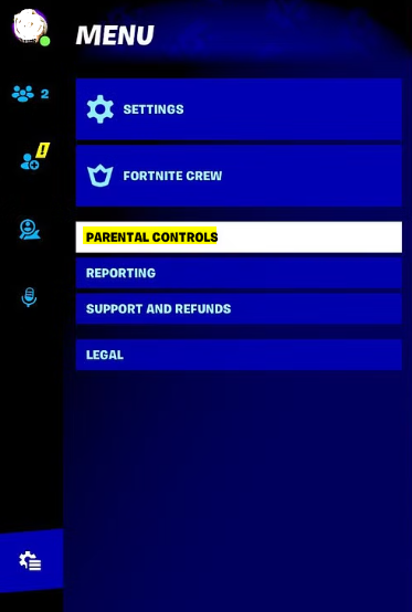 Click the 'Parental Controls' button